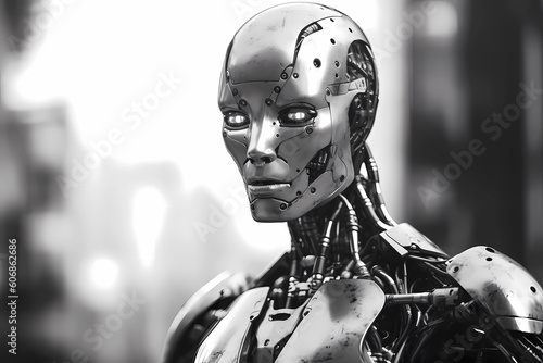 image of a futuristic humanoid robot, futuristic, technological, intelligent, human-like, innovative © Linus