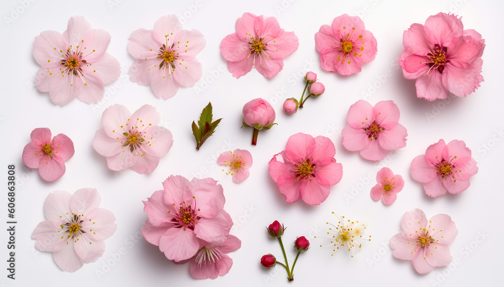 Step into a world of enchantment with this mesmerizing set of pink cherry flowers in full bloom. 🌸✨ Step into a world of enchantment with this mesmerizing set of pink cherry flowers in full bloom. 🌸✨
