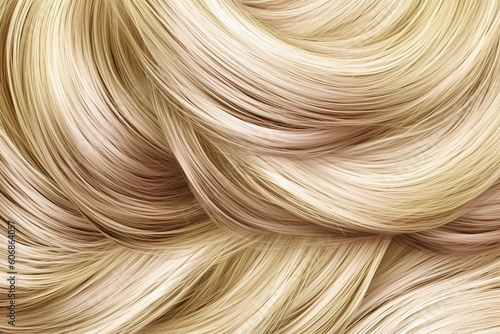 hair texture isolated on white background. Generated by AI.