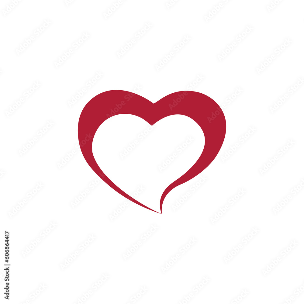 Love vector art, icon, heart illustration