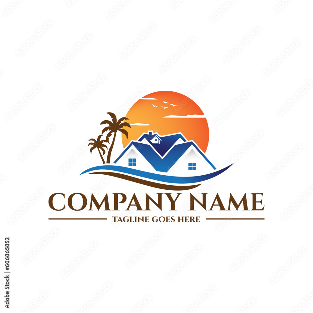 abstract logo design Real estate logo design , Relator Logo , Home logo	