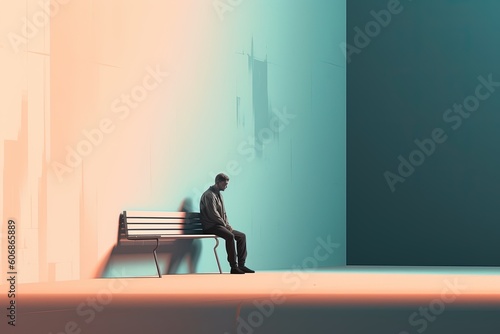 Loneliness. Empty mind and thoughts, social problem abandonment, stressful situation, depression, disorders. Psychological help need, No one wants to be alone, abandoned, left behind.