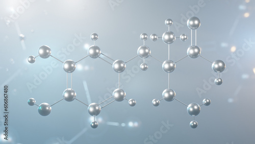 carbidopa molecular structure, 3d model molecule, lodosyn, structural chemical formula view from a microscope photo