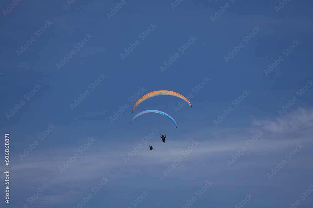 paragliding in the sky paragliding in the sky
