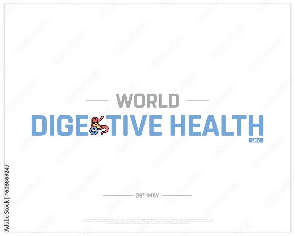 World Digestive Health Day, Digestive Health Day, International Day, 29th May, Concept, Editable, Typographic Design, typography, Vector, Eps, Corporate Design, Icon