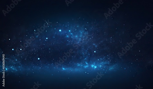 Dark blue and glow particle abstract background Ai Generative 