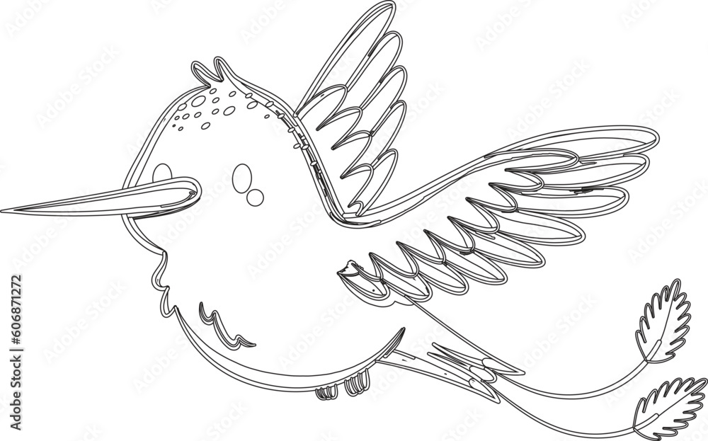 Fototapeta premium Cartoon bird animal vector graphic