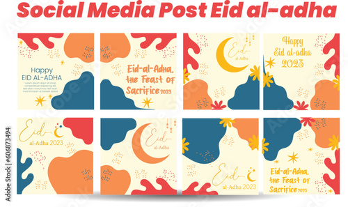 Set Social media post template of Eid al adha event.