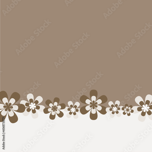 Abstrack floral background empty space brown color vector