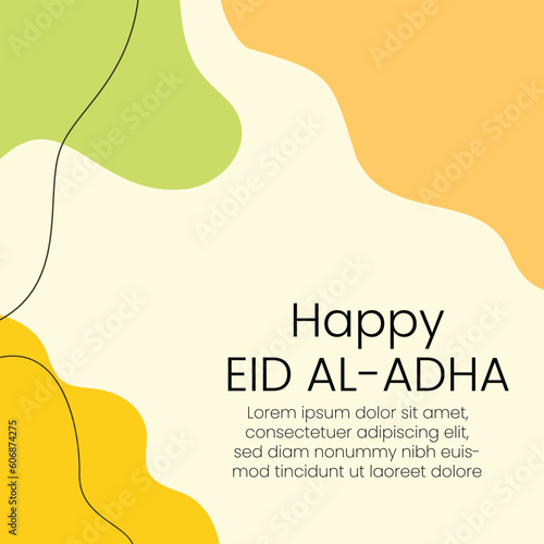 Set Social media post template of Eid al adha event.