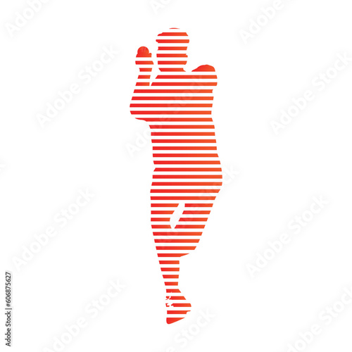 Cricket bowling fast bowler unique design vector illustration