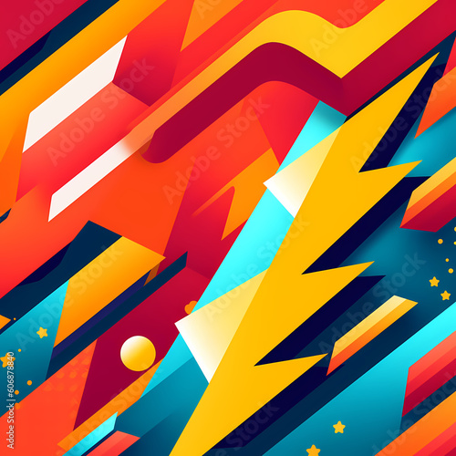 Abstract colorfully designed background, waves and lines in design Generative AI