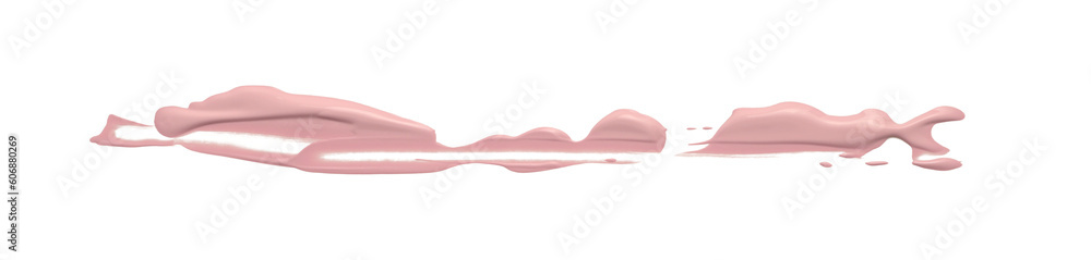 Pink pastel ink color smear brush stroke stain line blot on transparent background. Pink pastel ink color smear brush stroke stain line blot on transparent background.