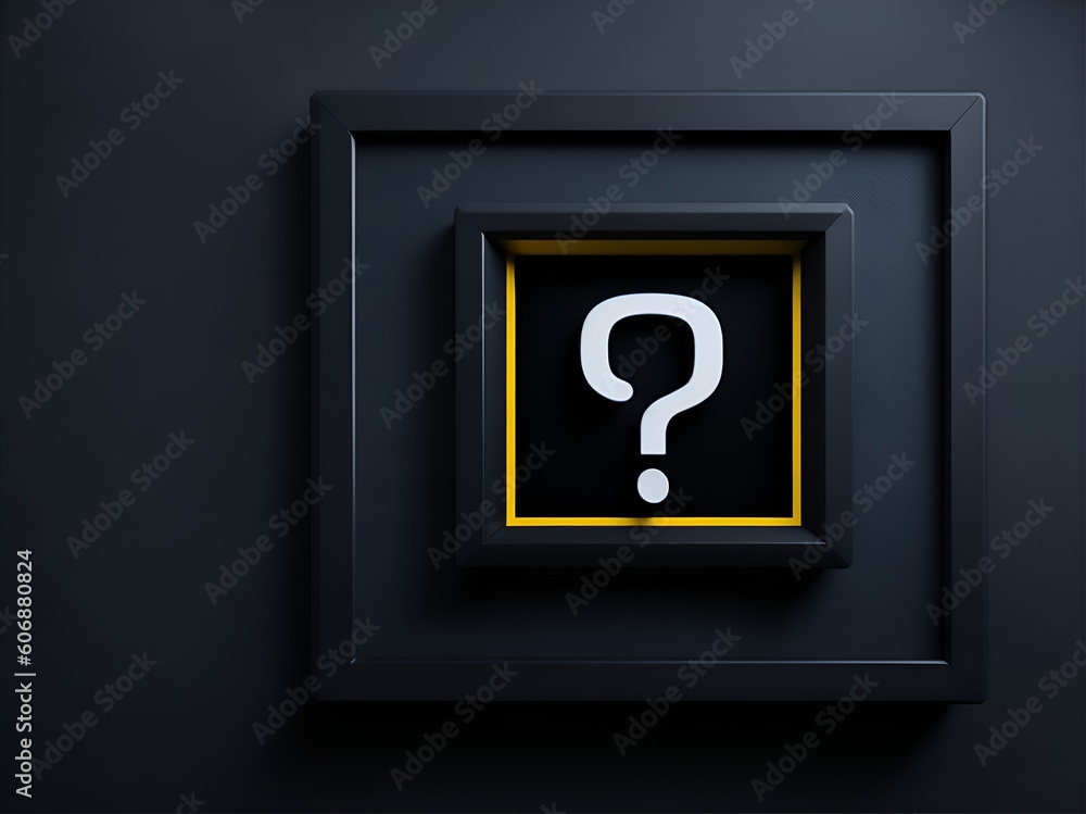 Question mark symbol in a frame, 8k, generative ai Question mark symbol in a frame, 8k, generative ai