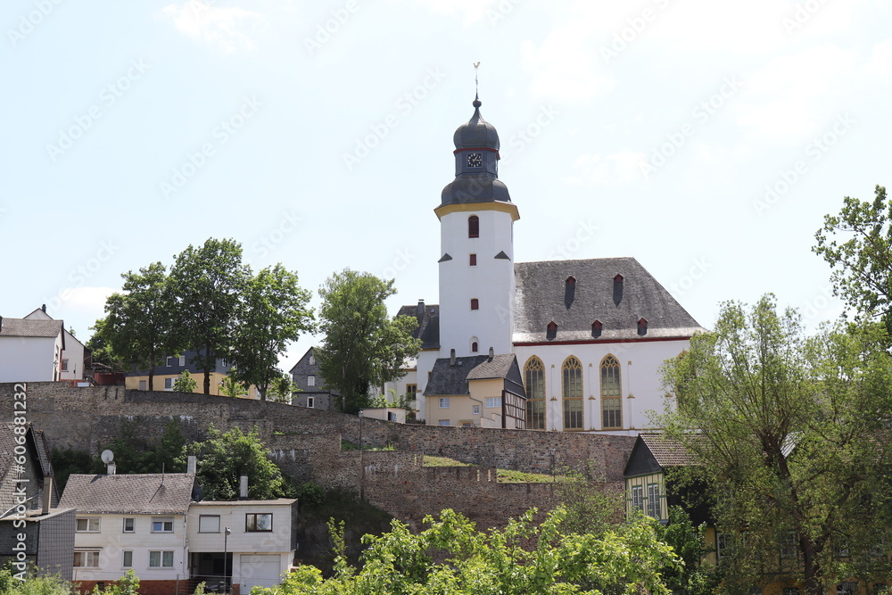 Blick auf die Stephanskirche in Simmern / Hunsrück. Blick auf die Stephanskirche in Simmern / Hunsrück.