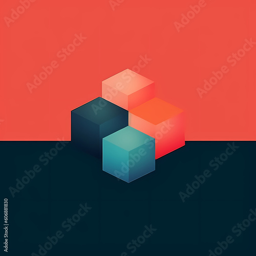 Colorful background abstract shape and size, design for abstract clean visualization Generative AI