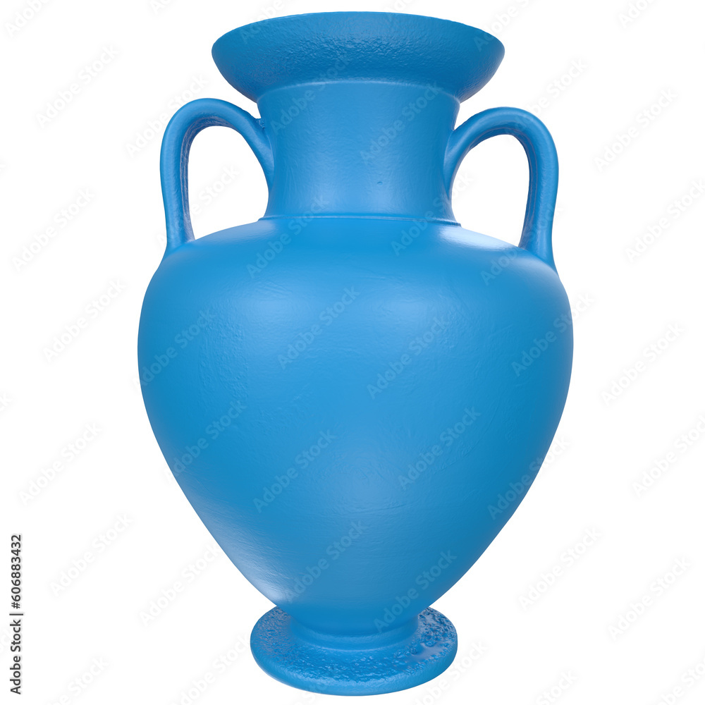 blue vase isolated on transparent