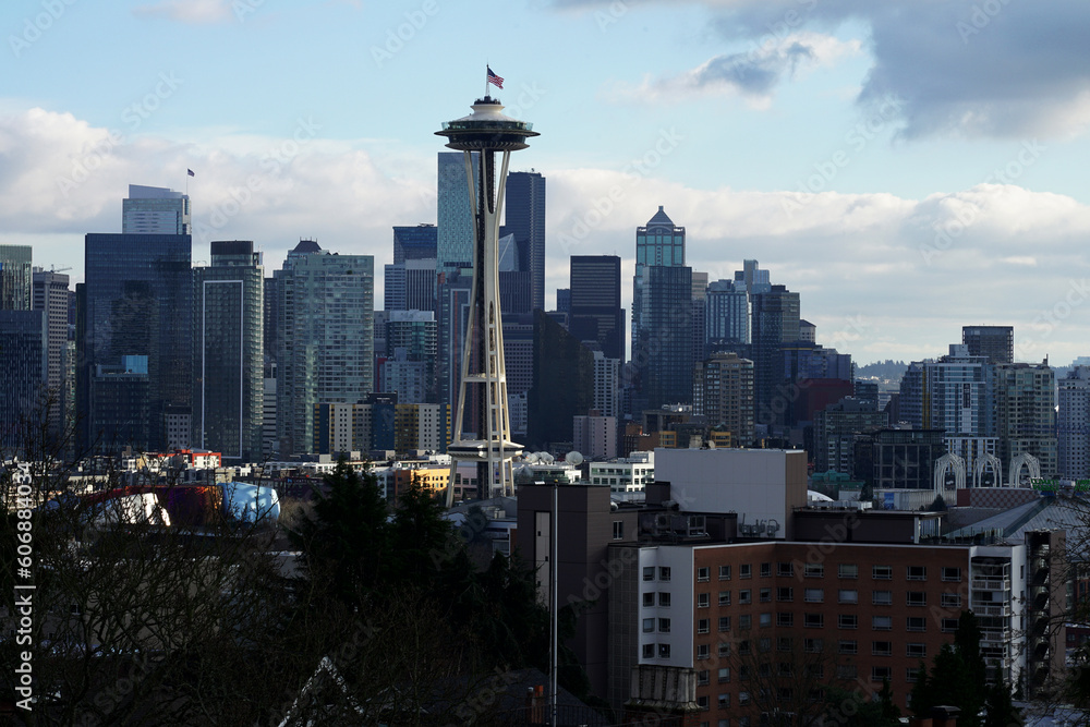 Seattle city view and space needle