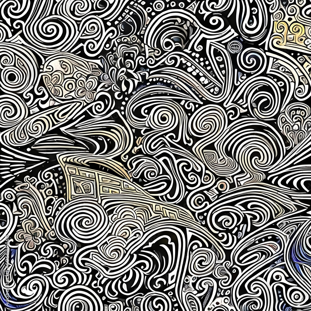 1362 Abstract Doodles: A creative and expressive background featuring abstract doodles in playful and whimsical shapes, evoking a sense of imagination and creativity4, Generative AI