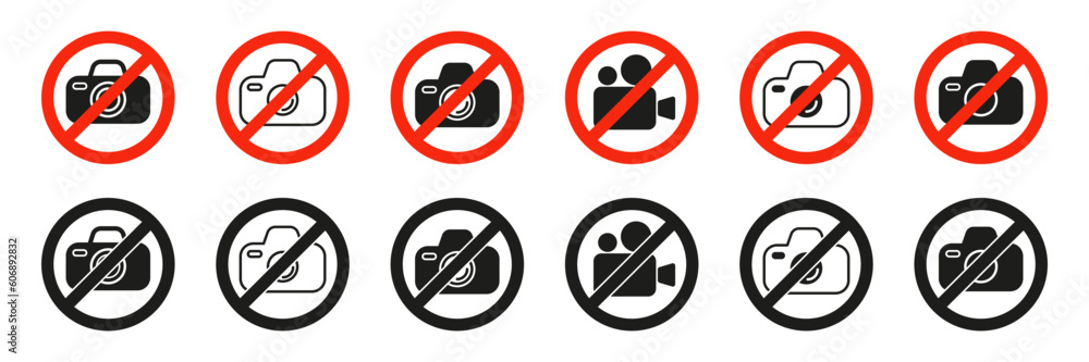 Camera is forbidden and banned here. Vector illustration Camera is forbidden and banned here. Vector illustration