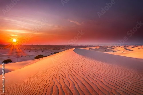 sunset in the desert country