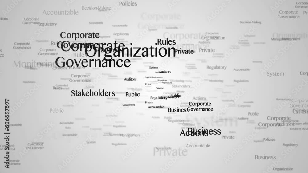 CORPORATE GOVERNANCE Keywords Animation, Background, Loop, 4k
CORPORATE GOVERNANCE Keywords Animation, Background, Loop, 4k