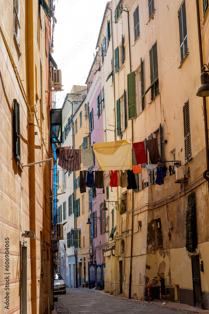 Clothes hanging in Savona, Italy	
