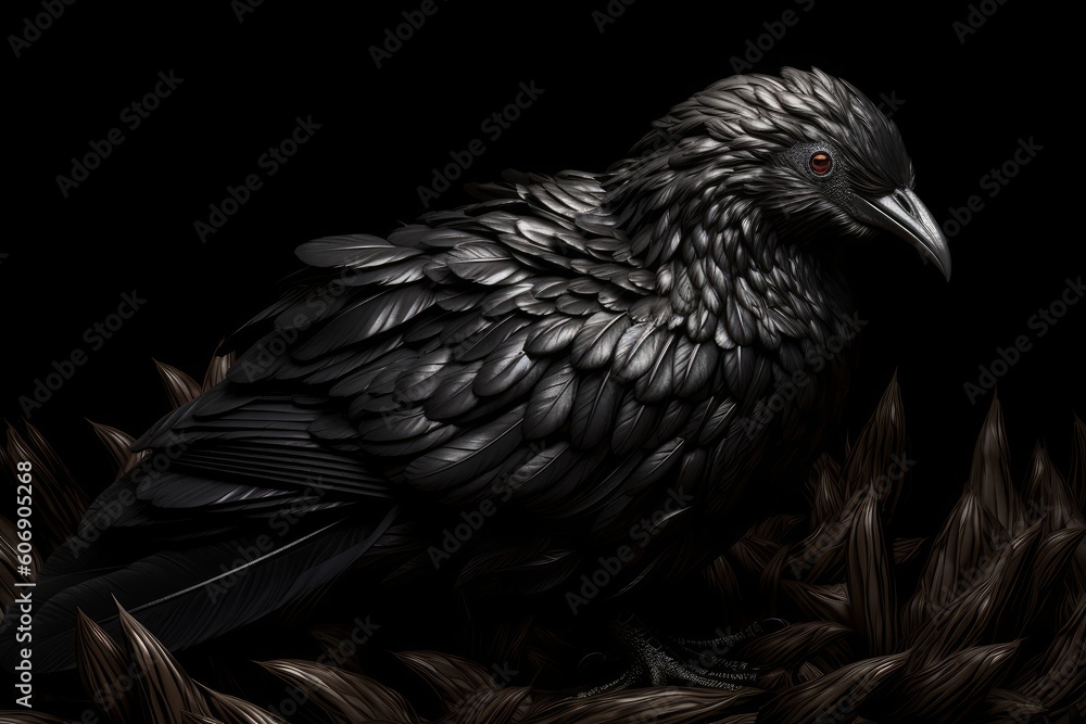 Fototapeta premium Isolated in black background. Generative AI