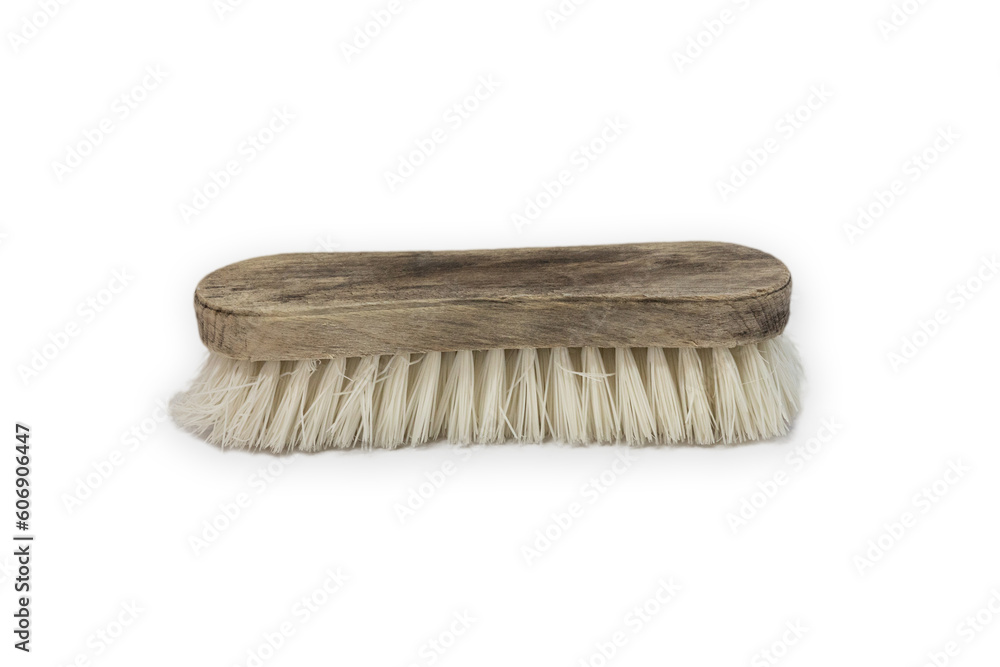 Une brosse pour le nettoyage sur fond transparent Une brosse pour le nettoyage sur fond transparent