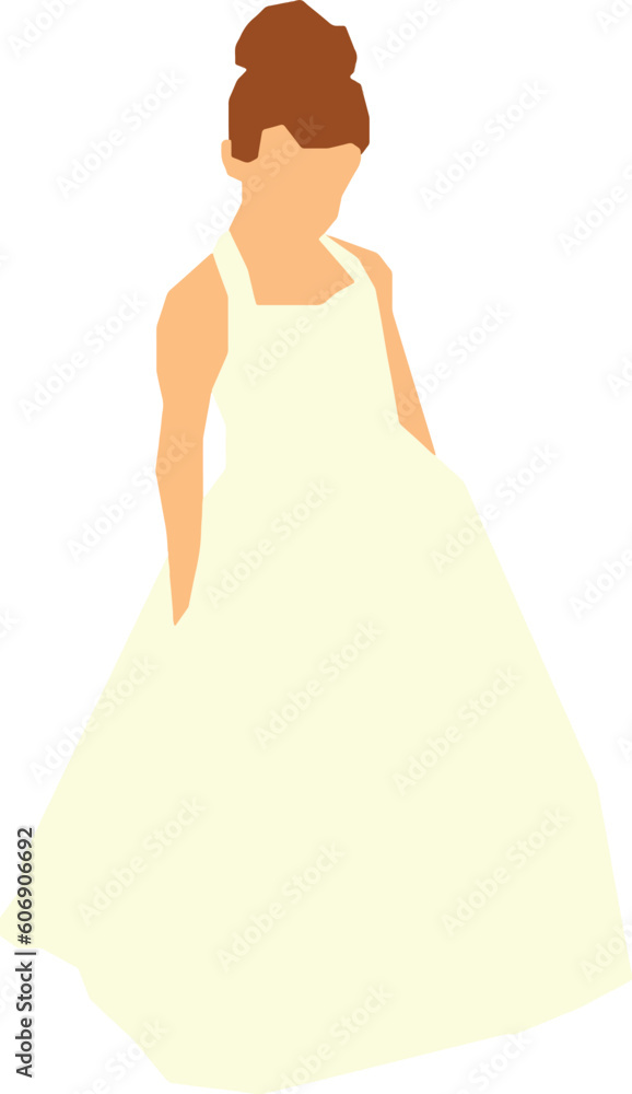 Girl Standing 6 Vector Illustration Girl Standing 6 Vector Illustration