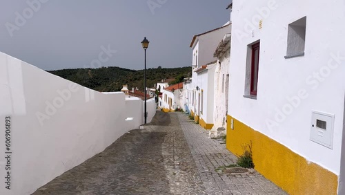 narrow street in the old Village of Mértola in Alentejo, Portugal