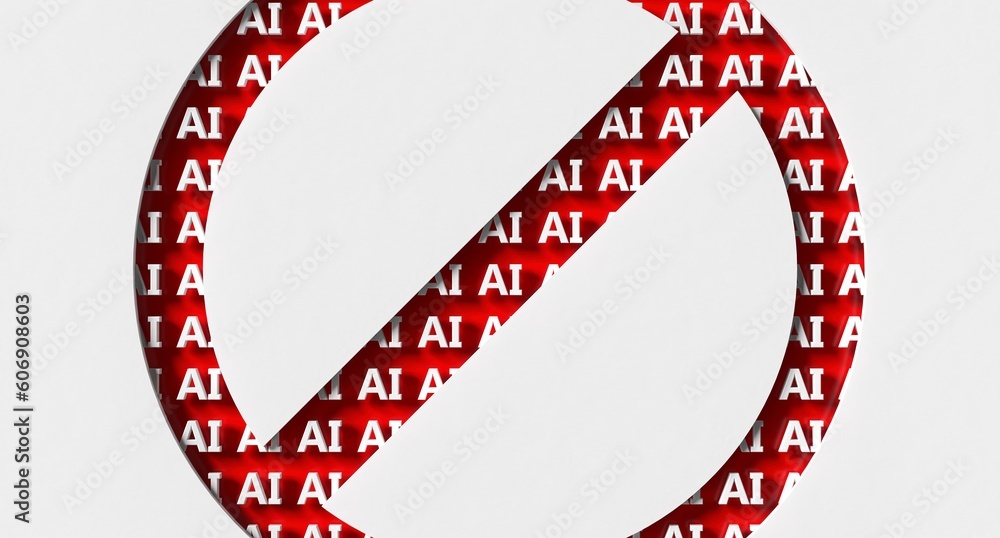 No AI Artificial Intelligence Forbidden Sign Lawsuit Copyright Stock no-ai-artificial-intelligence-forbidden-sign-lawsuit-copyright-stock