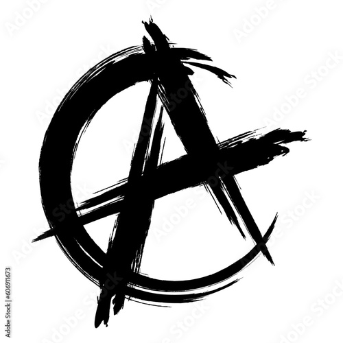 Anarchy symbol. The letter "A" is a sign of Anarchy. A - logo or icon for design. Vector illustration isolated on white background.