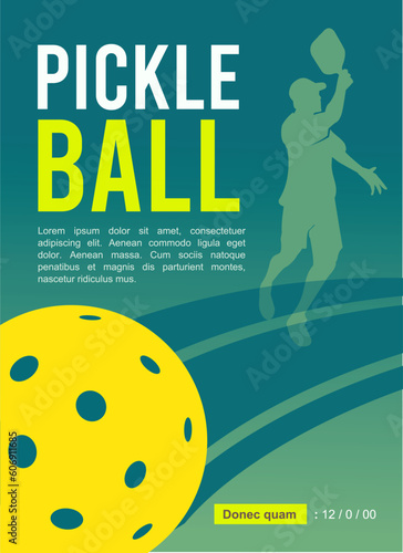 Great simple pickleball background design for any media	
