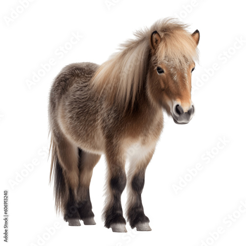 Fototapeta pony horse png file. Transparent Background with generative ai