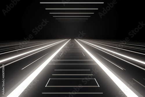 Technology white lines. AI generative