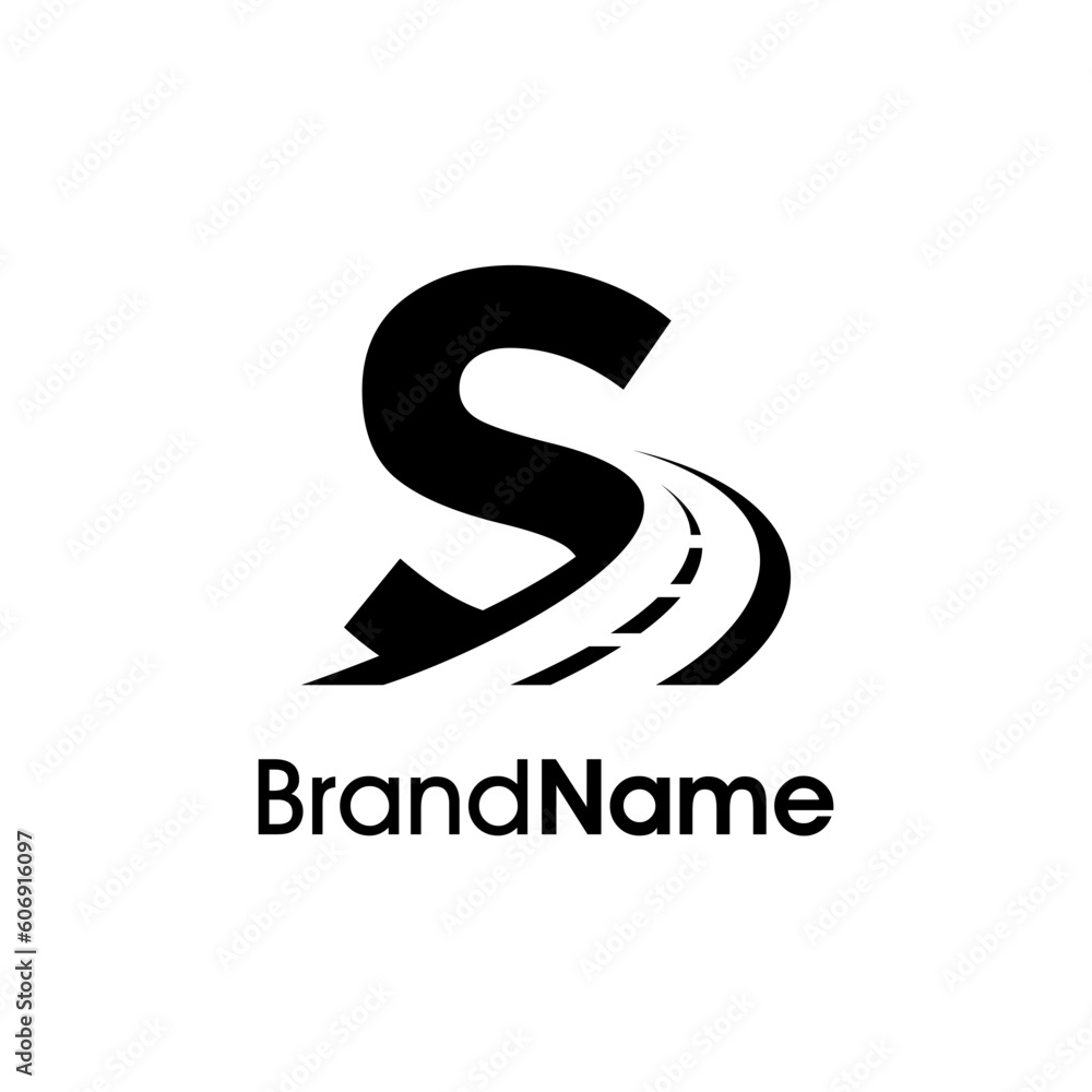 Simple Initial S Way Logo Simple Initial S Way Logo
