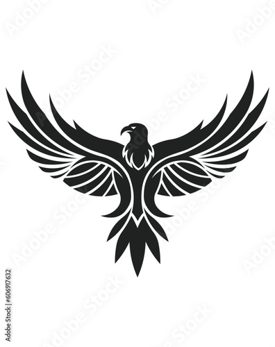 Black vector silhouette eagle © Asaf