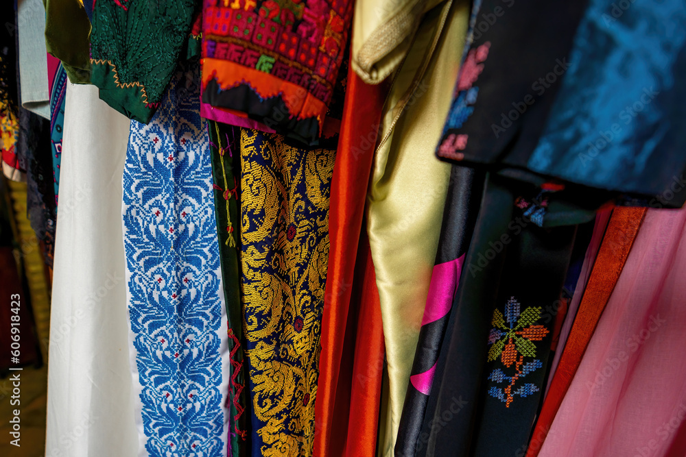 Obraz premium Traditional Colorful Garnments with andalusian embroidment