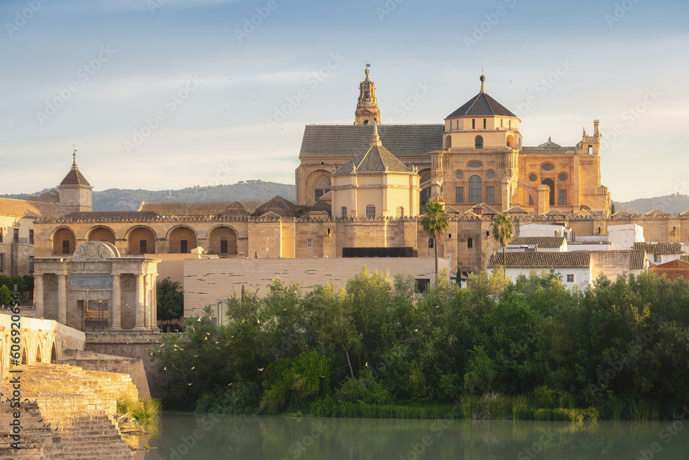 Cordoba Cathedral and Guadalquivir River - Cordoba, Andalusia, Spain.