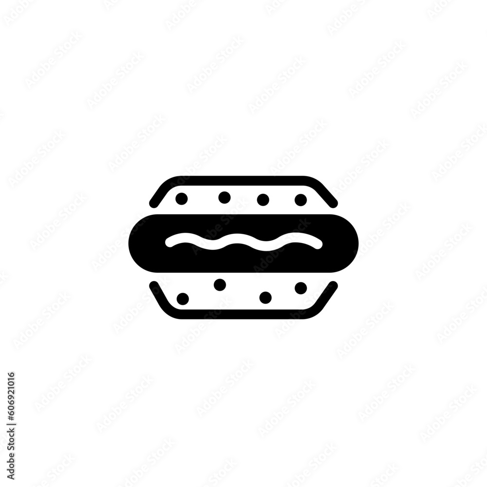 Dog Fast Food Solid Icon Dog Fast Food Solid Icon