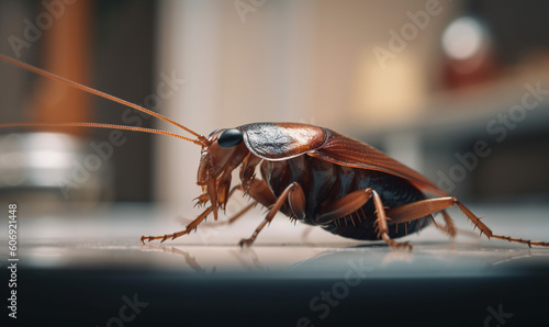 close up of a cockroach Generative AI