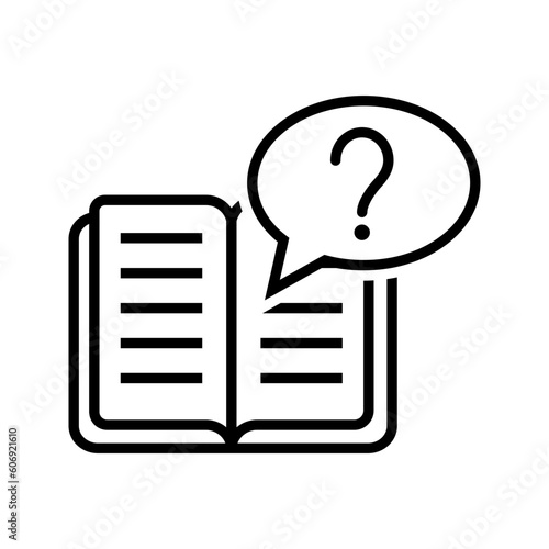 book with question mark, manual guideline icon vector © Irfan_setiawan