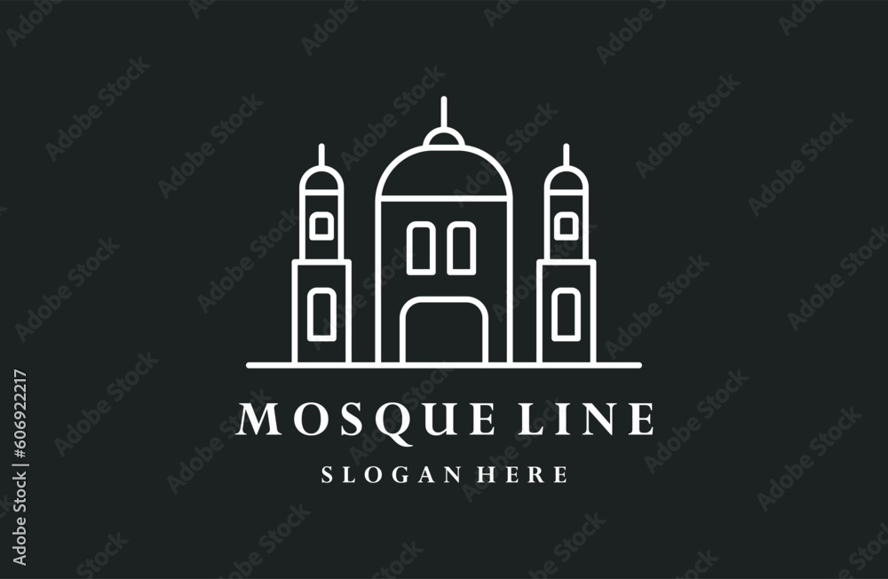 Mosque Logo Template Design Vector, Emblem, Design Concept, Creative Symbol, Icon Mosque Logo Template Design Vector, Emblem, Design Concept, Creative Symbol, Icon