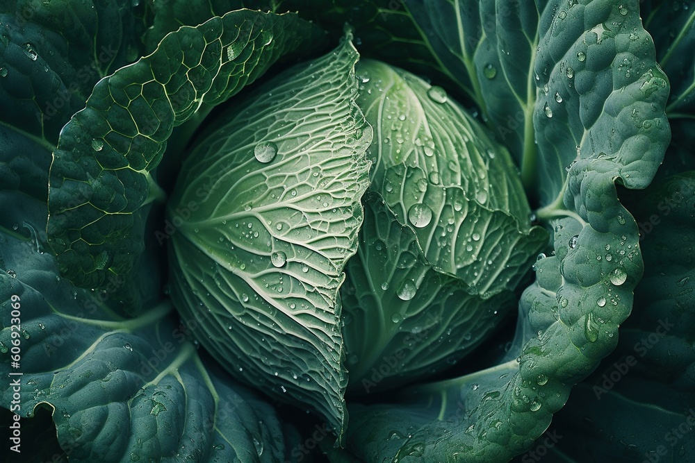 Fototapeta premium green cabbage in the garden