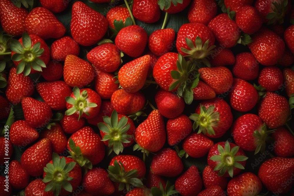 Group of strawberries seamless background, close of view Group of strawberries seamless background, close of view