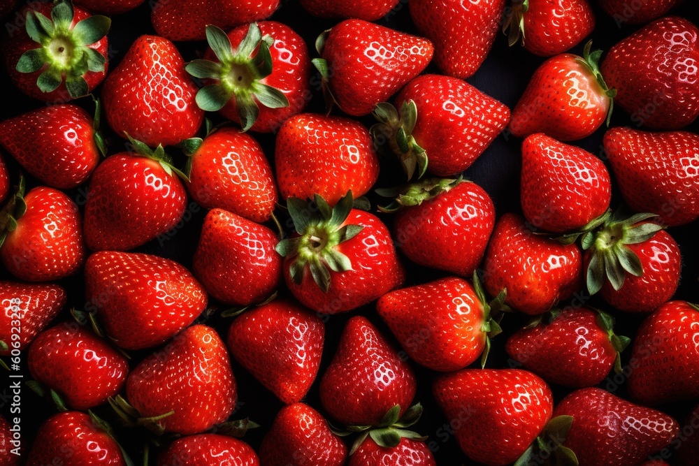 Group of strawberries seamless background, close of view Group of strawberries seamless background, close of view