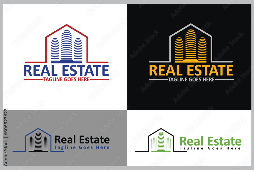 Real Estate Home Business Logo Design Template