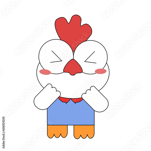 Chicken's cartoon vector compatible for any desain