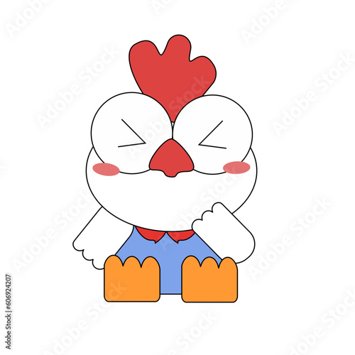 Chicken's cartoon vector compatible for any desain